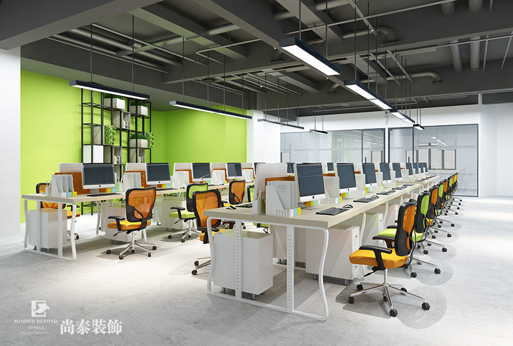 深圳寶安西鄉(xiāng)電子科技公司辦公室設計效果圖 
