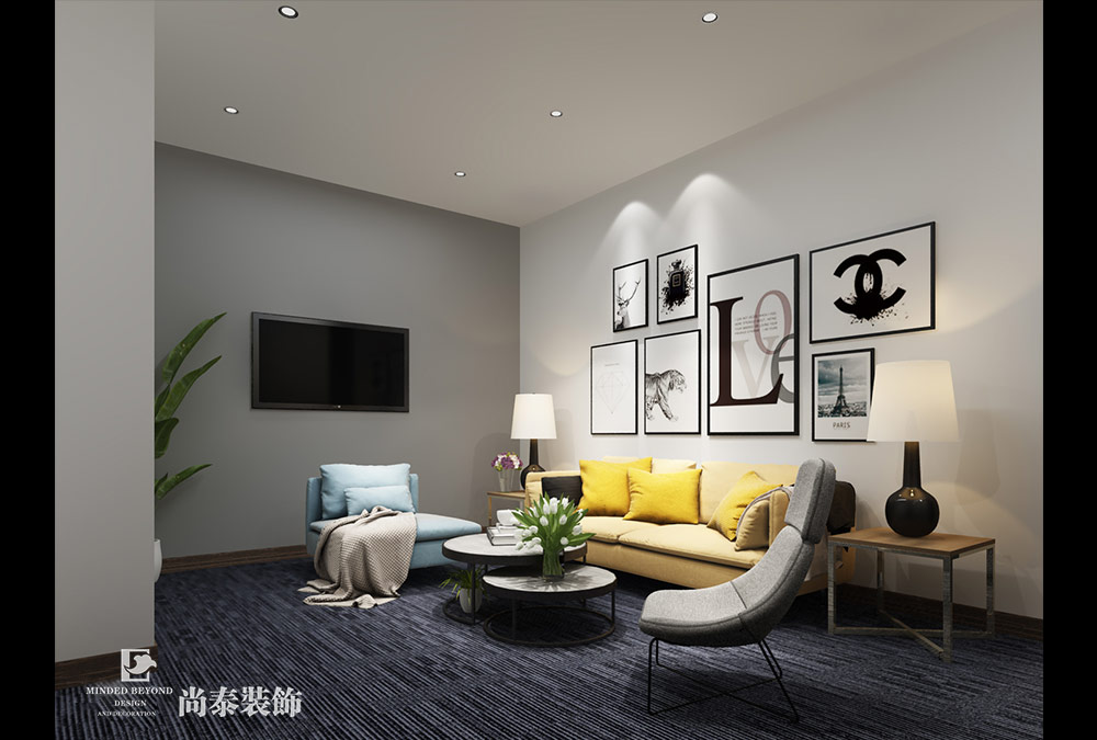 深圳寶安西鄉(xiāng)電子科技公司辦公室設計效果圖 