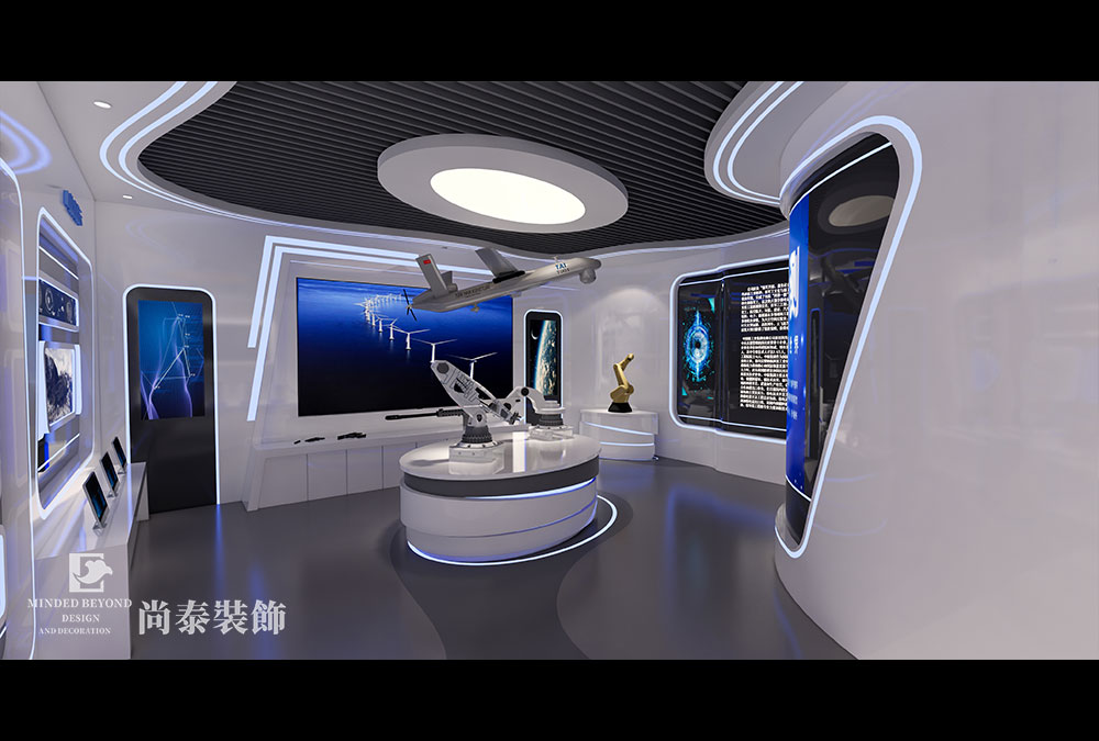 深圳龍崗同富工業區300平展廳設計裝修效果圖