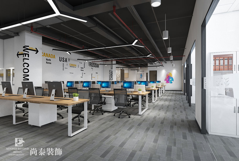 深圳福田創(chuàng)新科技廣場互聯(lián)網(wǎng)廣告公司辦公室裝修設(shè)計(jì)