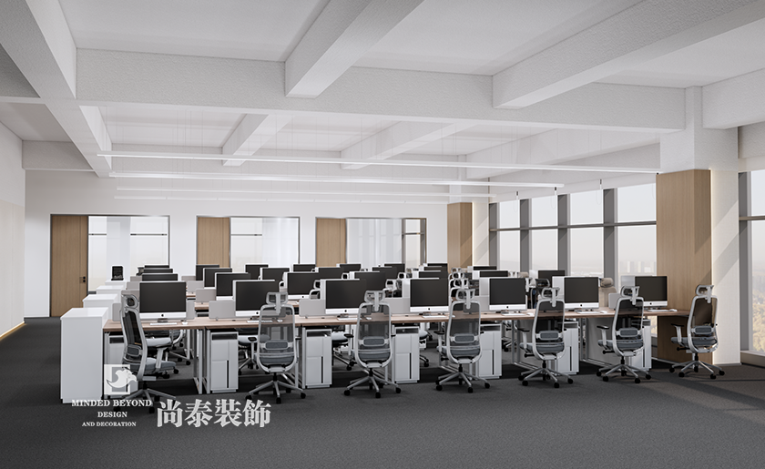 深圳寶安區(qū)通訊公司辦公室裝修效果